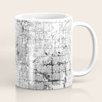Oklahoma City White Map Coffee Mug Gallery Image 1