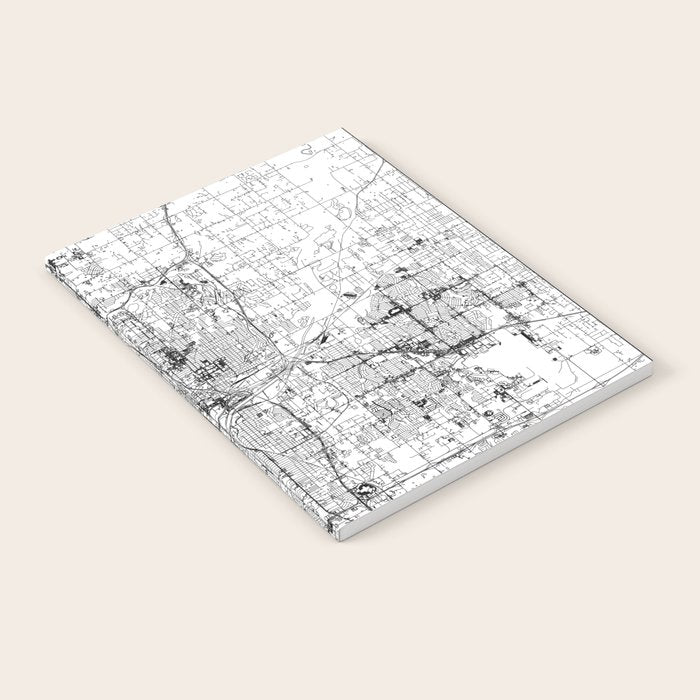Oklahoma City White Map Notebook Gallery Image 2