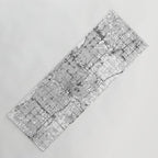 Oklahoma City White Map Yoga Mat Gallery Image 1