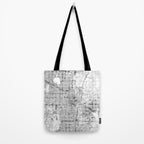 Oklahoma City White Map Tote Bag Gallery Image 2