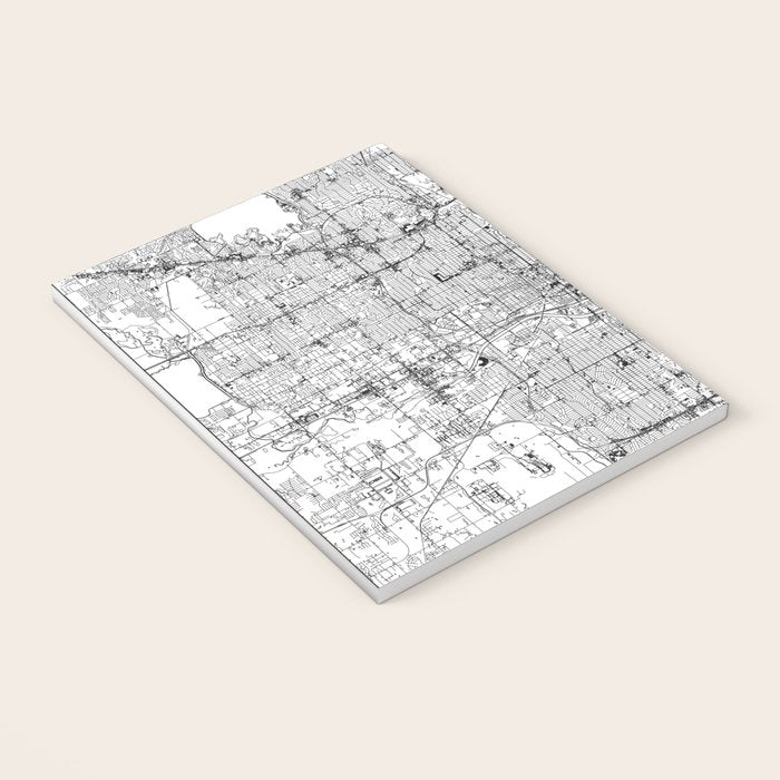 Oklahoma City White Map Notebook Gallery Image 3