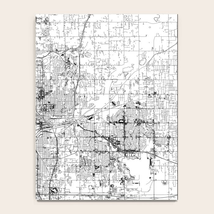 Oklahoma City White Map Notebook Gallery Image 4