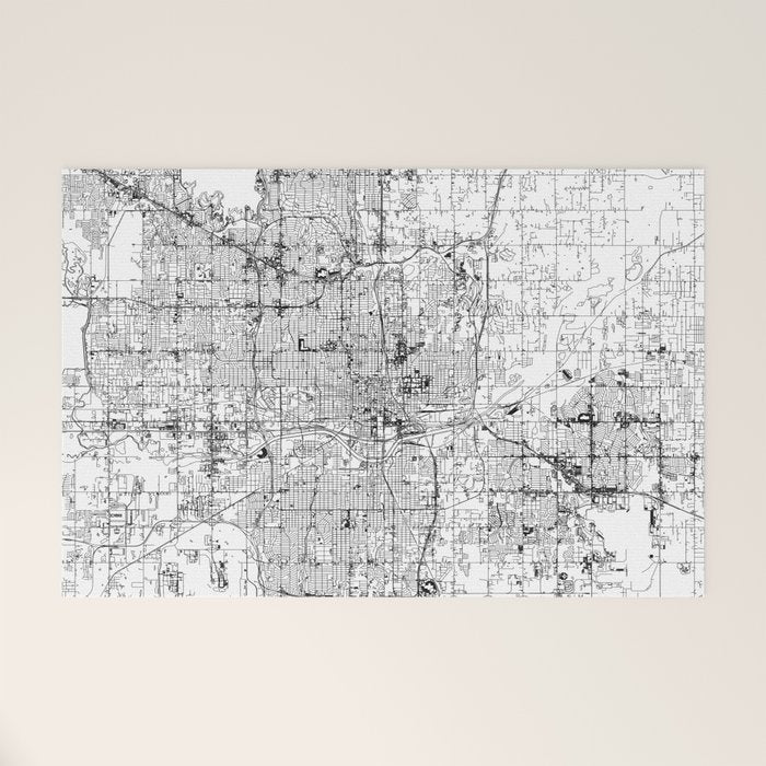 Oklahoma City White Map Welcome Mat Gallery Image 1