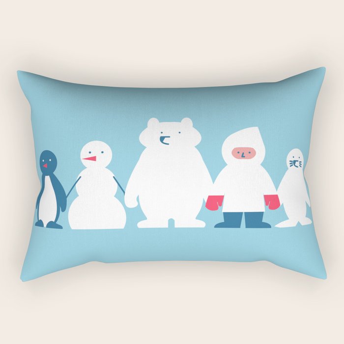 Winter friends Rectangular Pillow Gallery Image 1