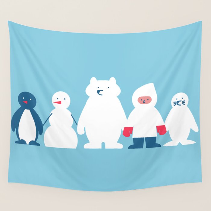 Winter friends Wall Tapestry Gallery Image 1