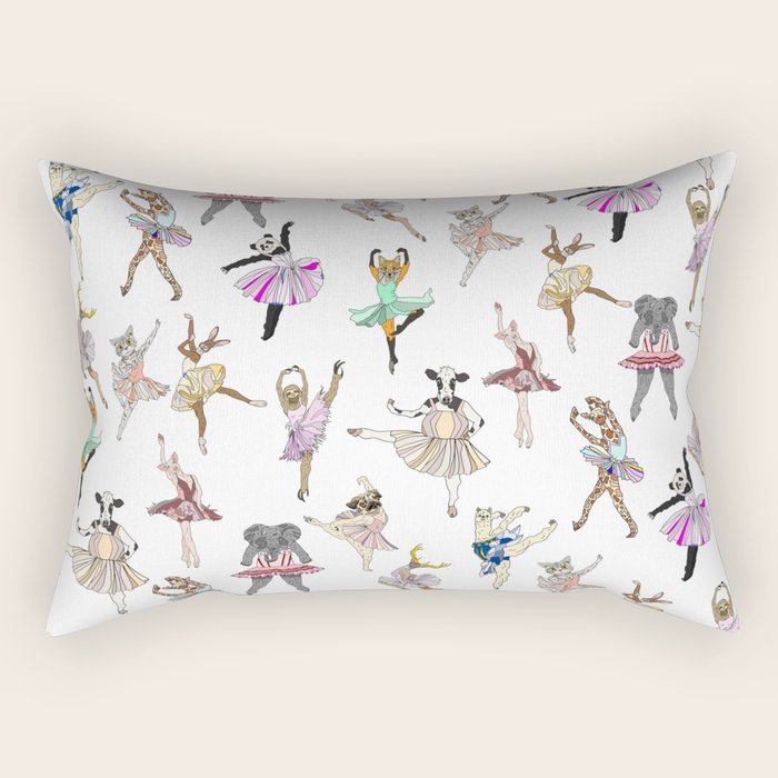 Animal Ballerinas Rectangular Pillow Gallery Image 1