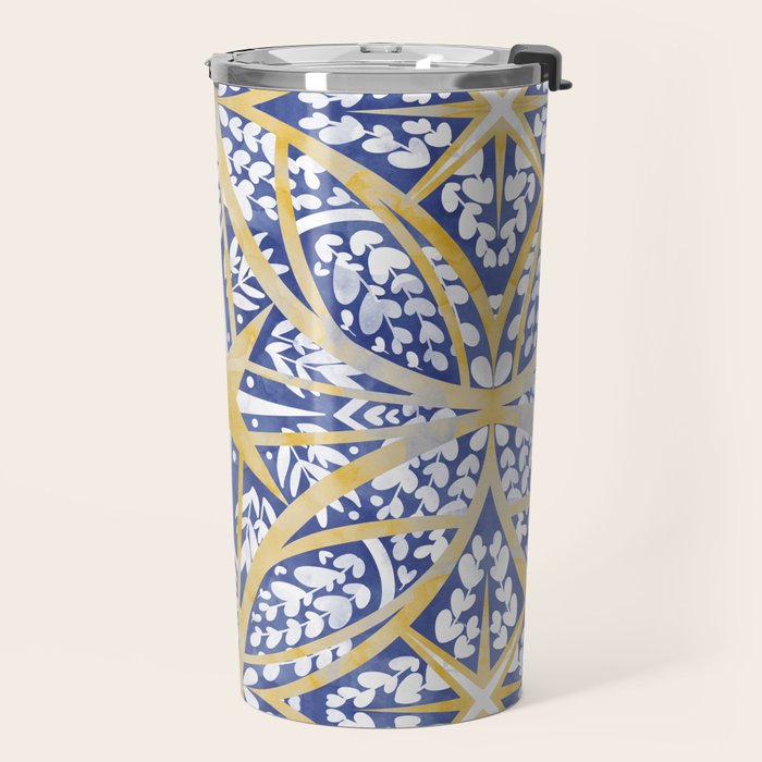 Tile wild leaves starry BY Travel Mug Gallery Image 2