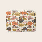 Mid Mod Deep Sea Fishing Ivory Bath Mat Gallery Image 1