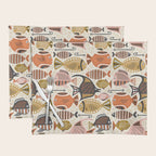 Mid Mod Deep Sea Fishing Ivory Placemat Gallery Image 1