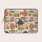 Mid Mod Deep Sea Fishing Ivory Laptop Sleeve Gallery Image 1
