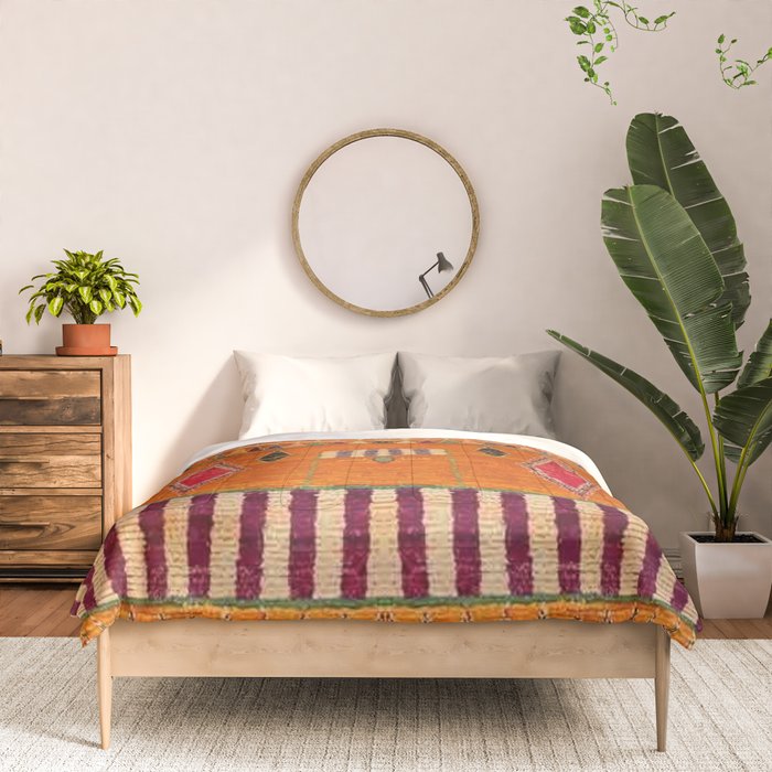 Orange Traditional Moroccan Design Comforter Gallery Image 3
