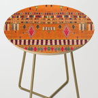 Orange Traditional Moroccan Design Side Table Gallery Image 2