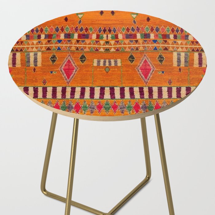 Orange Traditional Moroccan Design Side Table Gallery Image 2