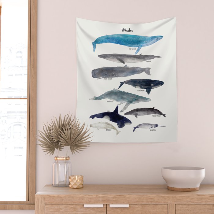 whales Wall Tapestry Gallery Image 2