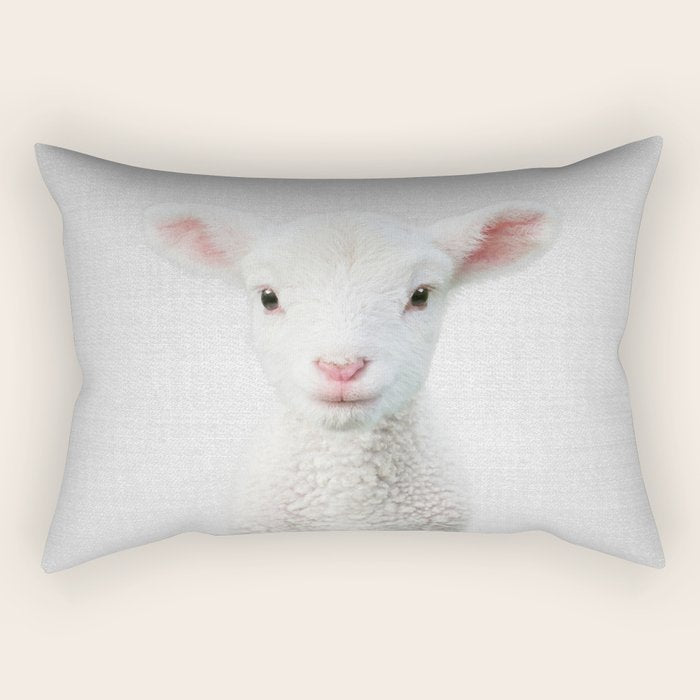 Lamb - Colorful Rectangular Pillow Gallery Image 1