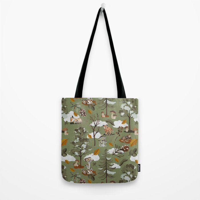 Baby animals in the leafy forest G Tote Bag Gallery Image 2