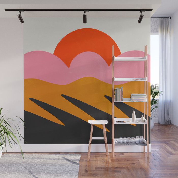 Landscape 02: Mid Century Abstraction Wall Mural Gallery Image 1