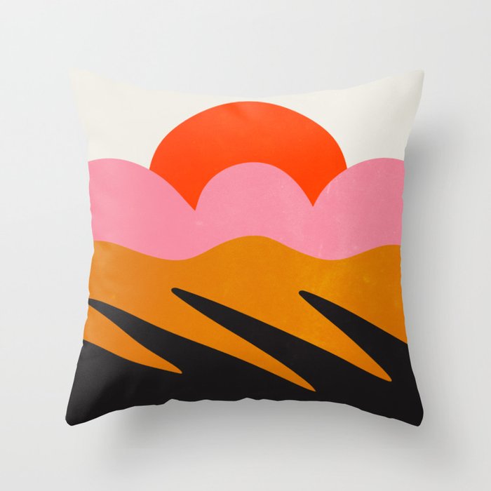 Landscape 02: Mid Century Abstraction Throw Pillow Gallery Image 6