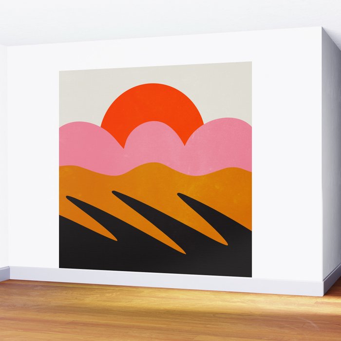 Landscape 02: Mid Century Abstraction Wall Mural Gallery Image 2