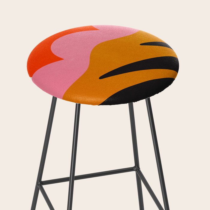 Landscape 02: Mid Century Abstraction Stool Gallery Image 2