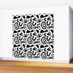 Black abstract organic shape art pattern Wall Mural Gallery Image 2