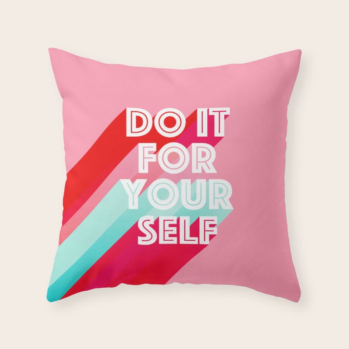 Do it for Yourself #motivational words Throw Pillow Gallery Image 6