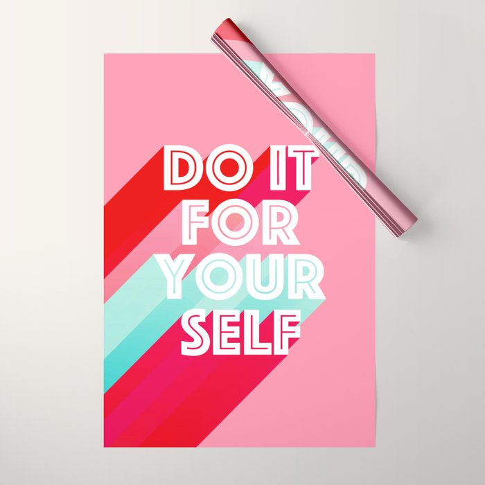 Do it for Yourself #motivational words Wrapping Paper Gallery Image 1