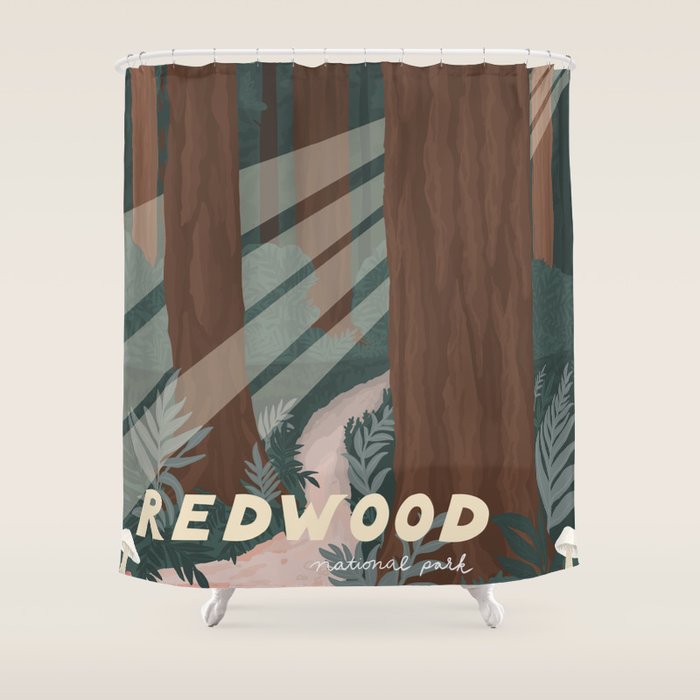 Redwood National Park Shower Curtain Gallery Image 1