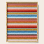 serape southwest stripe - red, blue, gold Serving Tray Gallery Image 1