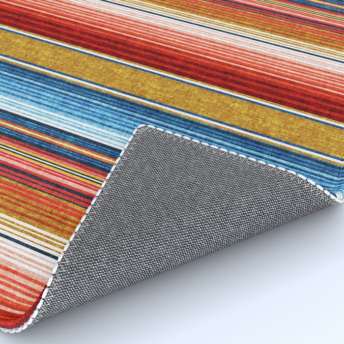serape southwest stripe - red, blue, gold Rug Gallery Image 4