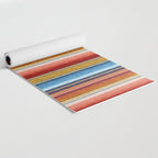 serape southwest stripe - red, blue, gold Yoga Mat Gallery Image 2