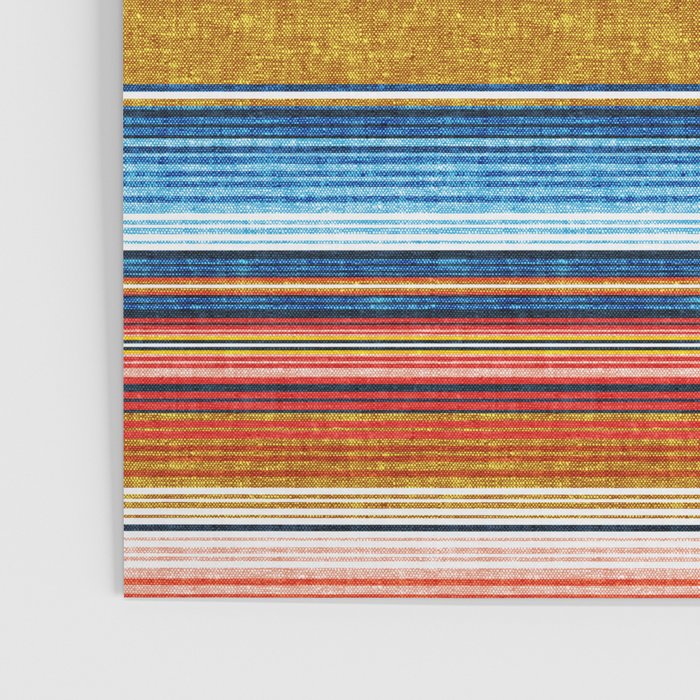 serape southwest stripe - red, blue, gold Poster Gallery Image 3