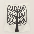 Linocut Tree #2 Wall Tapestry Gallery Image 4