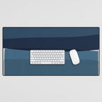 Modern Blue, Blue Painting, Blue Ombre Desk Mat Gallery Image 1