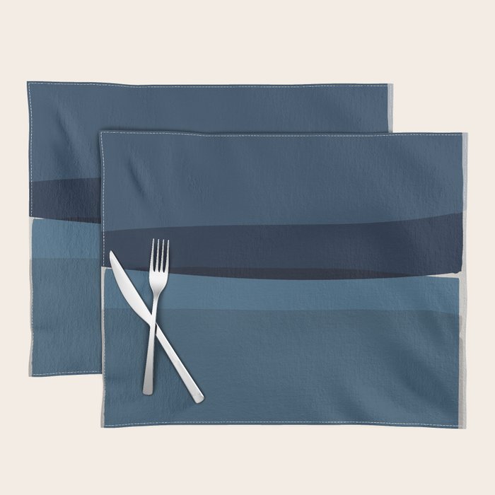 Modern Blue, Blue Painting, Blue Ombre Placemat Gallery Image 1