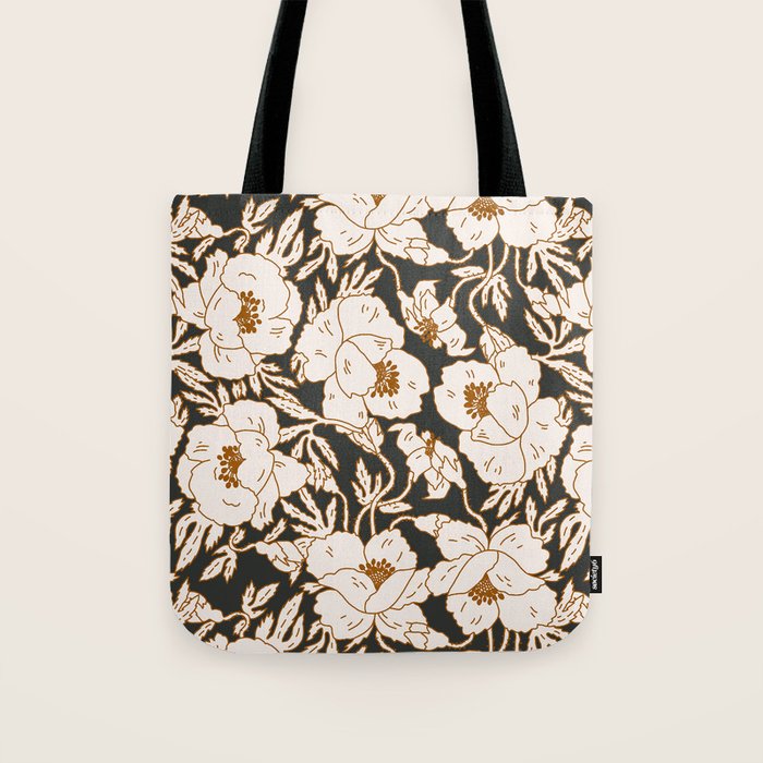 INDRA POPPY DARK Tote Bag Gallery Image 1