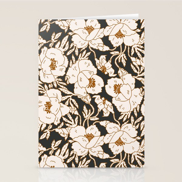 INDRA POPPY DARK Stationery Card Gallery Image 1
