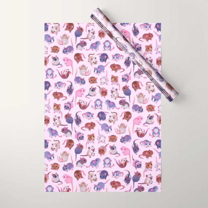 Fancy rat Wrapping Paper Gallery Image 1