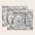 Washington DC toile gray Placemat Gallery Image 1