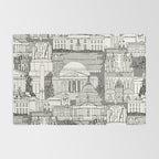Washington DC toile gray Rug Gallery Image 2