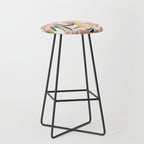 Big pink bouquet flowers S Stool Gallery Image 1