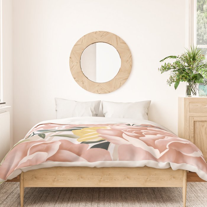 Big pink bouquet flowers S Duvet Cover Gallery Image 3