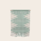 Geometric Southwestern Minimalism - Neutral Sage Green Wall Hanging Gallery Image 1