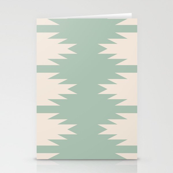 Geometric Southwestern Minimalism - Neutral Sage Green Stationery Card Gallery Image 2