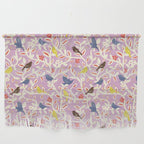 Birds in branches chalky pink Wall Hanging Gallery Image 1