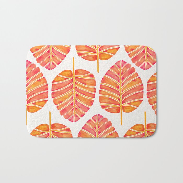Elephant Ear Alocasia - Peach Palette Bath Mat Gallery Image 1