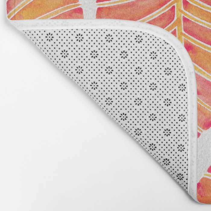 Elephant Ear Alocasia - Peach Palette Bath Mat Gallery Image 2