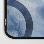 Mid Century Modern Abstract Shapes Navy Blue Laptop Sleeve Gallery Image 3