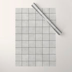 Large Grid Pattern - Grey Wrapping Paper Gallery Image 1