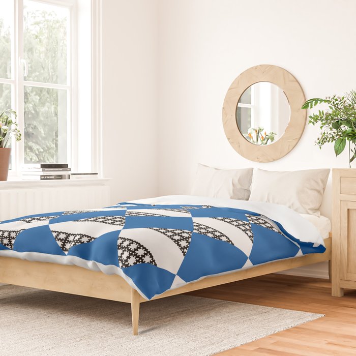 Modern boho (sapphire blue) Duvet Cover Gallery Image 2